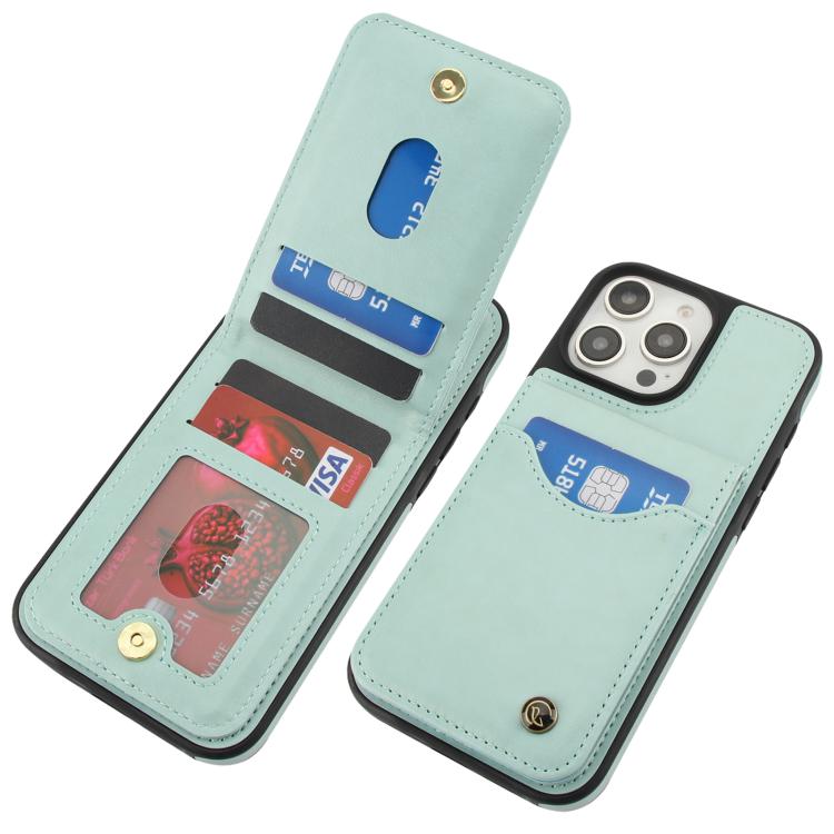 For iPhone 16 Pro AwQuer Vertical Flip Card Bag Holder Leather Phone Case