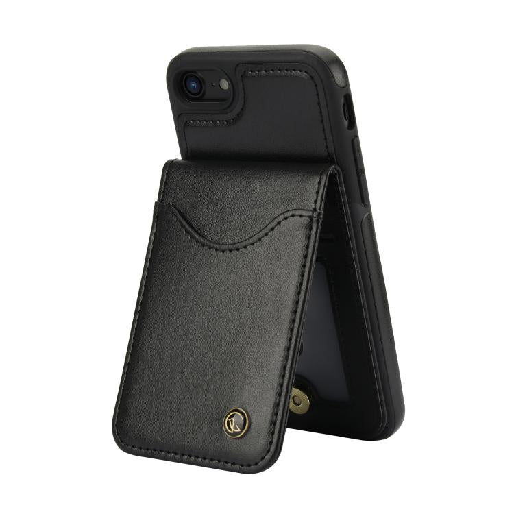 For iPhone 7 / 8 / SE 2022 AwQuer Vertical Flip Card Bag Holder Leather Phone Case