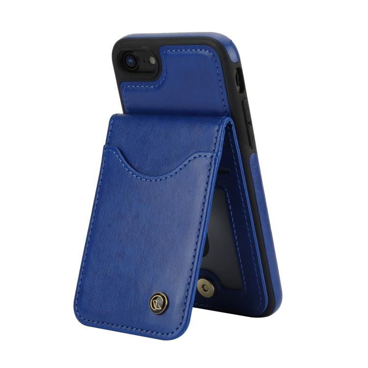 For iPhone 7 / 8 / SE 2022 AwQuer Vertical Flip Card Bag Holder Leather Phone Case