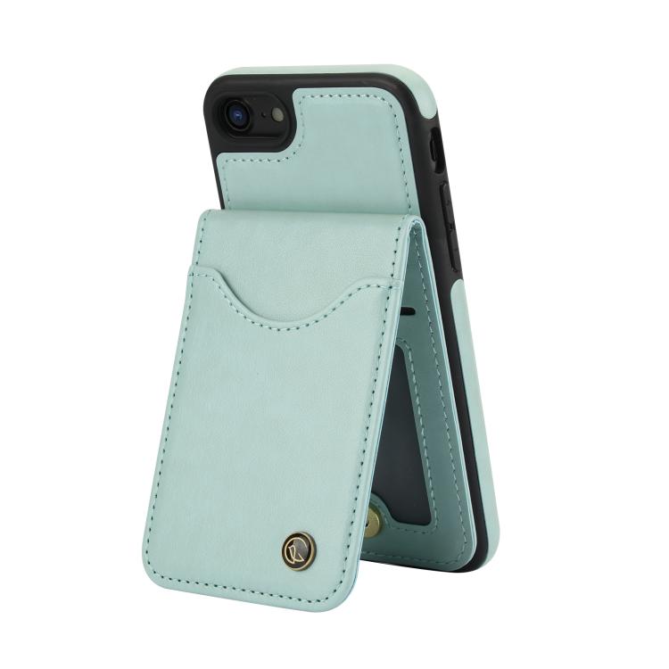 For iPhone 7 / 8 / SE 2022 AwQuer Vertical Flip Card Bag Holder Leather Phone Case