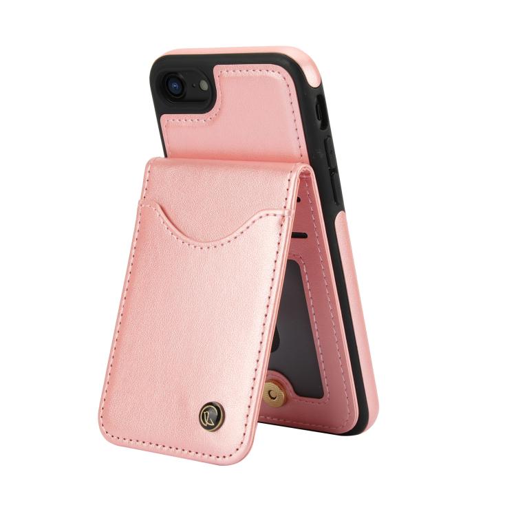 For iPhone 7 / 8 / SE 2022 AwQuer Vertical Flip Card Bag Holder Leather Phone Case