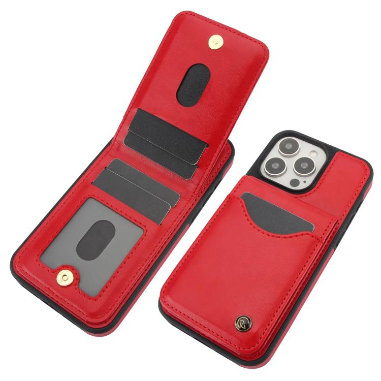For iPhone 13 Pro AwQuer Vertical Flip Card Bag Holder Leather Phone Case
