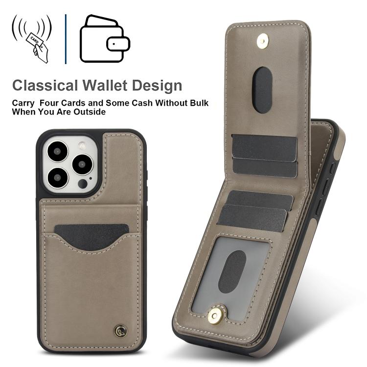 For iPhone 13 Pro AwQuer Vertical Flip Card Bag Holder Leather Phone Case