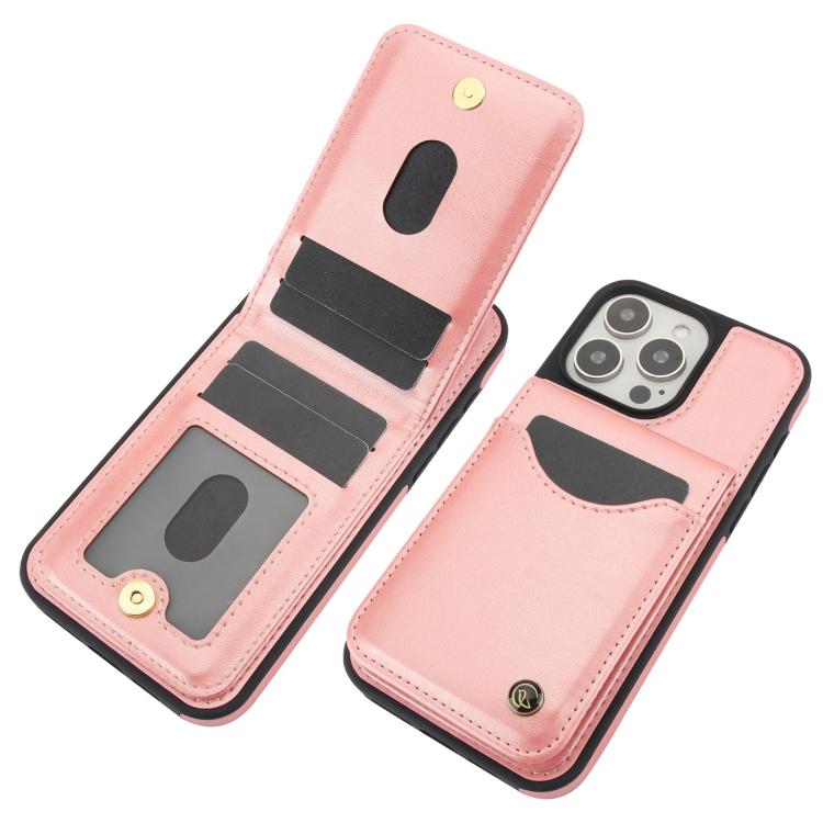 For iPhone 13 Pro AwQuer Vertical Flip Card Bag Holder Leather Phone Case