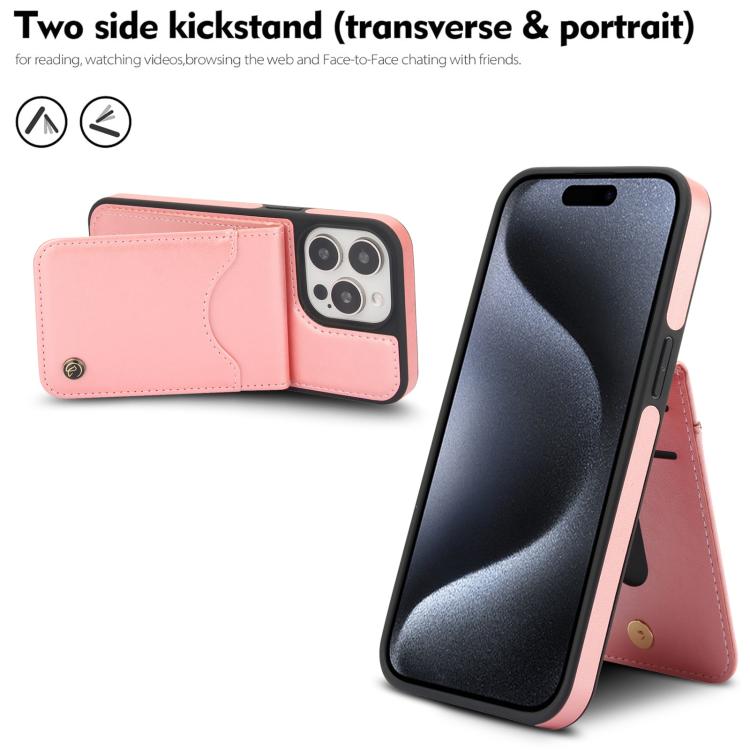 For iPhone 13 Pro AwQuer Vertical Flip Card Bag Holder Leather Phone Case