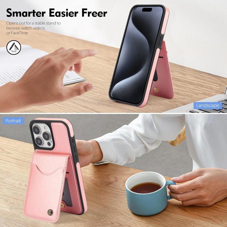 For iPhone 13 Pro AwQuer Vertical Flip Card Bag Holder Leather Phone Case