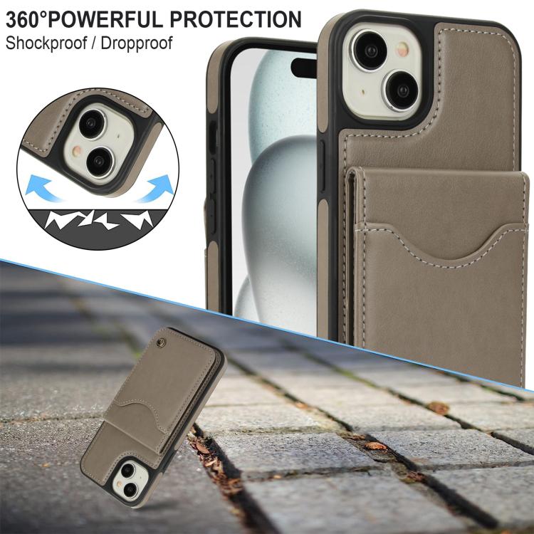 For iPhone 12 / 12 Pro AwQuer Vertical Flip Card Bag Holder Leather Phone Case