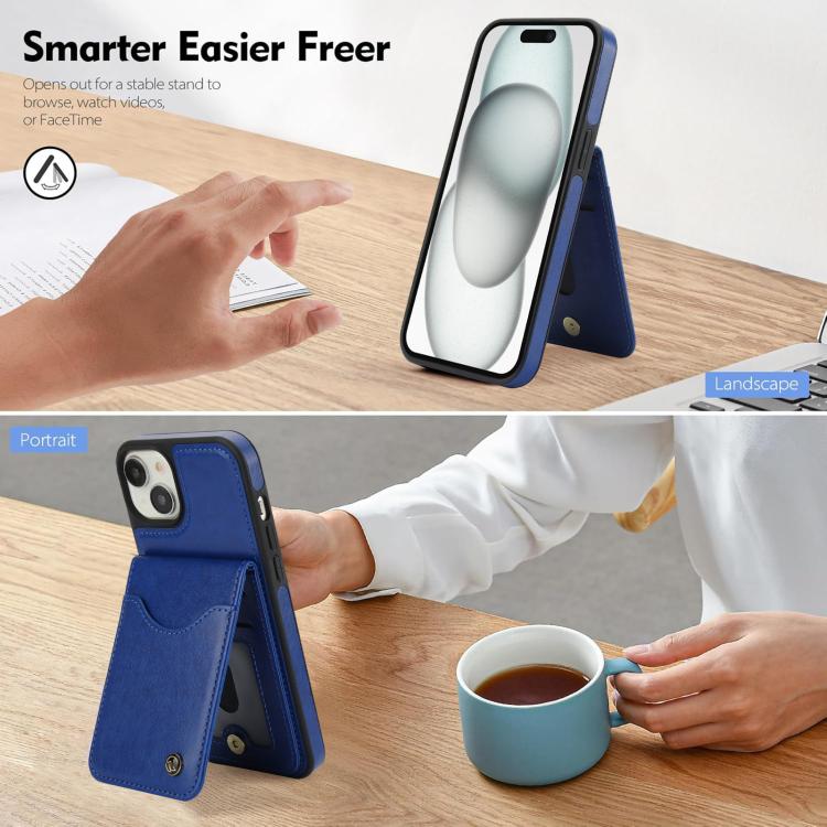 For iPhone 12 / 12 Pro AwQuer Vertical Flip Card Bag Holder Leather Phone Case