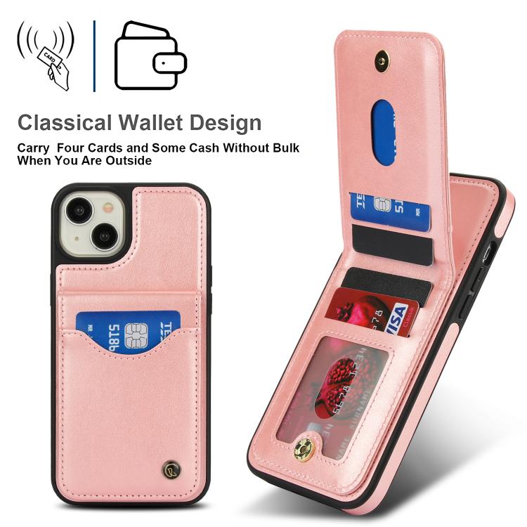 For iPhone 12 / 12 Pro AwQuer Vertical Flip Card Bag Holder Leather Phone Case
