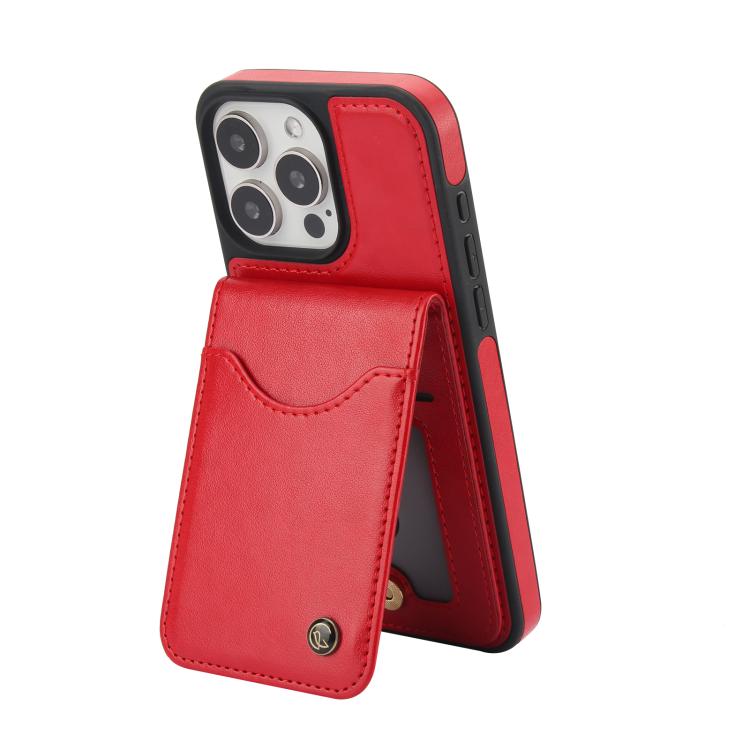 For iPhone 12 Pro Max AwQuer Vertical Flip Card Bag Holder Leather Phone Case