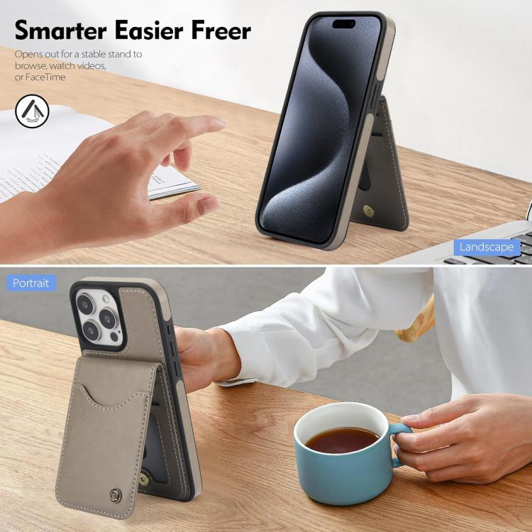 For iPhone 12 Pro Max AwQuer Vertical Flip Card Bag Holder Leather Phone Case