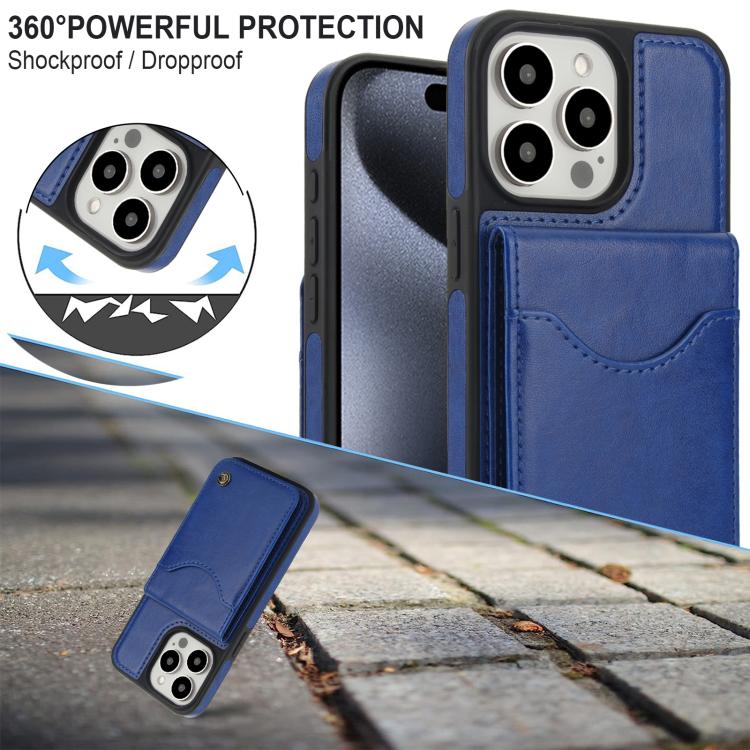 For iPhone 11 Pro Max AwQuer Vertical Flip Card Bag Holder Leather Phone Case