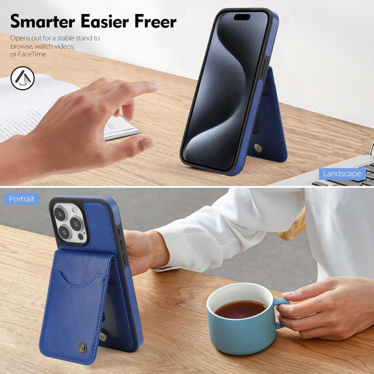 For iPhone 11 Pro Max AwQuer Vertical Flip Card Bag Holder Leather Phone Case