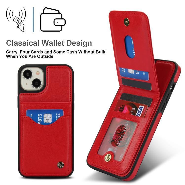 For iPhone 11 AwQuer Vertical Flip Card Bag Holder Leather Phone Case