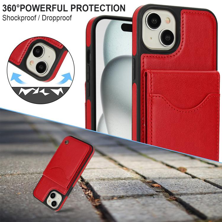 For iPhone 11 AwQuer Vertical Flip Card Bag Holder Leather Phone Case