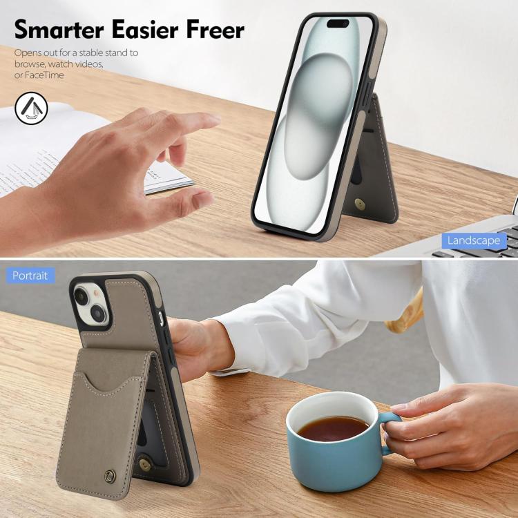 For iPhone 11 AwQuer Vertical Flip Card Bag Holder Leather Phone Case