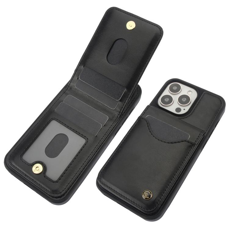 For iPhone 11 Pro AwQuer Vertical Flip Card Bag Holder Leather Phone Case