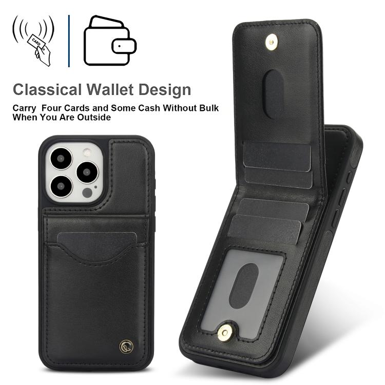 For iPhone 11 Pro AwQuer Vertical Flip Card Bag Holder Leather Phone Case