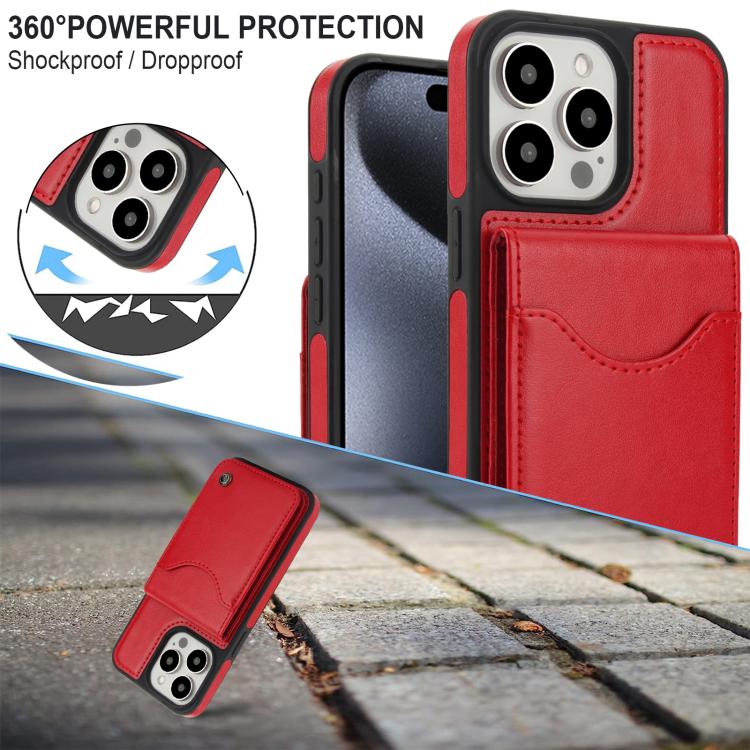For iPhone 11 Pro AwQuer Vertical Flip Card Bag Holder Leather Phone Case