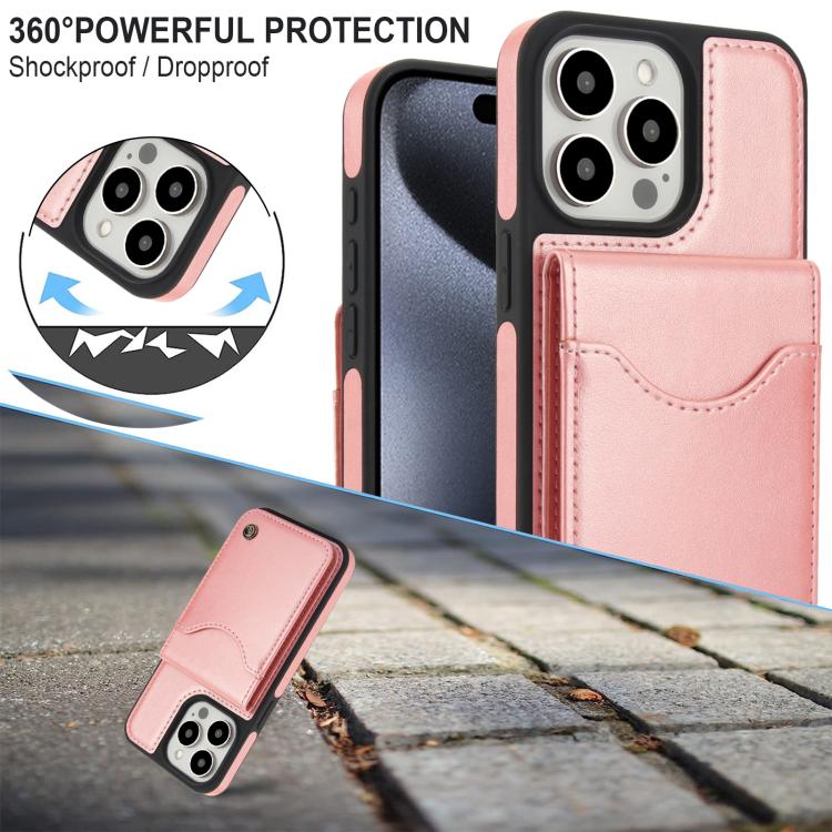 For iPhone 11 Pro AwQuer Vertical Flip Card Bag Holder Leather Phone Case
