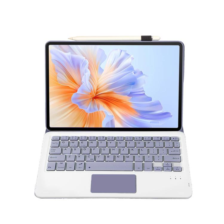 For Honor Pad V9 AH27-A Ultra-thin Detachable Bluetooth Keyboard Leather Tablet Case with Touchpad