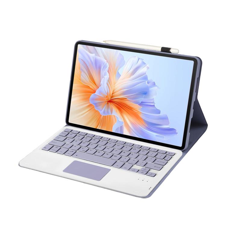 For Honor Pad V9 AH27-A Ultra-thin Detachable Bluetooth Keyboard Leather Tablet Case with Touchpad