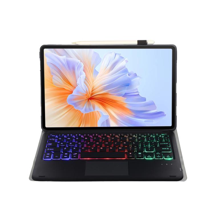 For Honor Pad V9 AH27-AS Ultra-thin Detachable Backlight Bluetooth Keyboard Leather Tablet Case with Touchpad