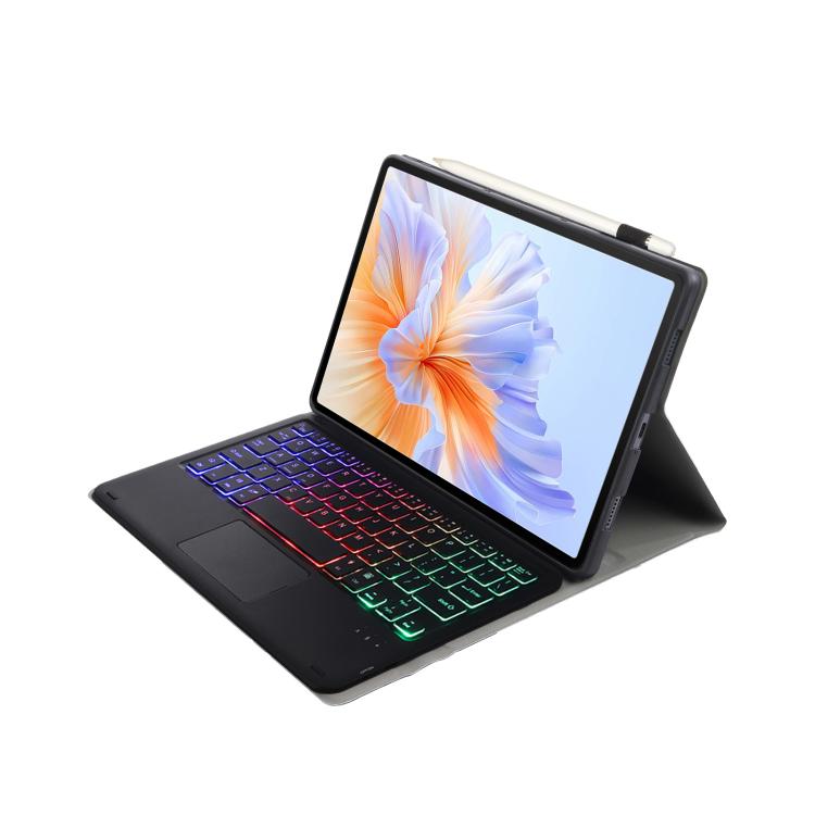 For Honor Pad V9 AH27-AS Ultra-thin Detachable Backlight Bluetooth Keyboard Leather Tablet Case with Touchpad