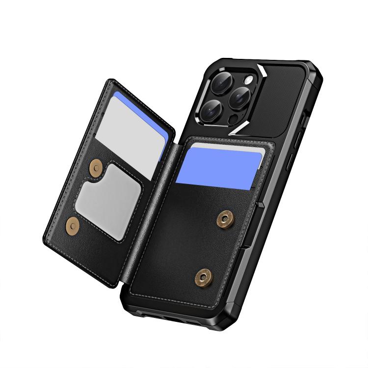 For iPhone 14 Pro Horizontal Flip Card Bag Holder Leather Phone Case