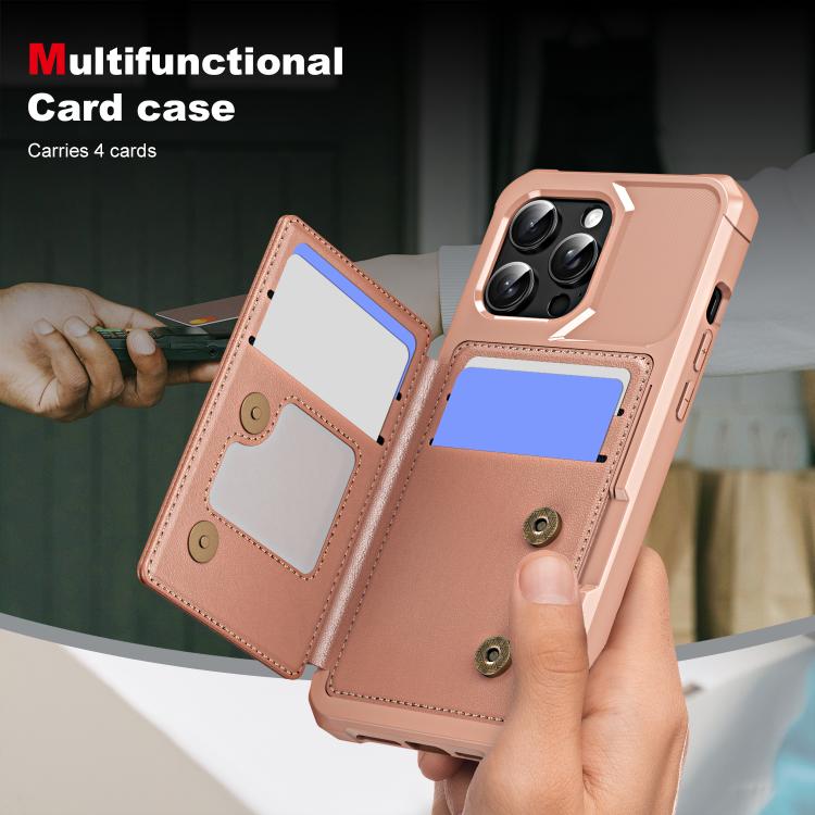 For iPhone 14 Pro Horizontal Flip Card Bag Holder Leather Phone Case