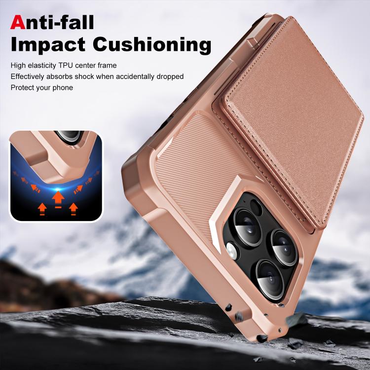 For iPhone 14 Pro Max Horizontal Flip Card Bag Holder Leather Phone Case
