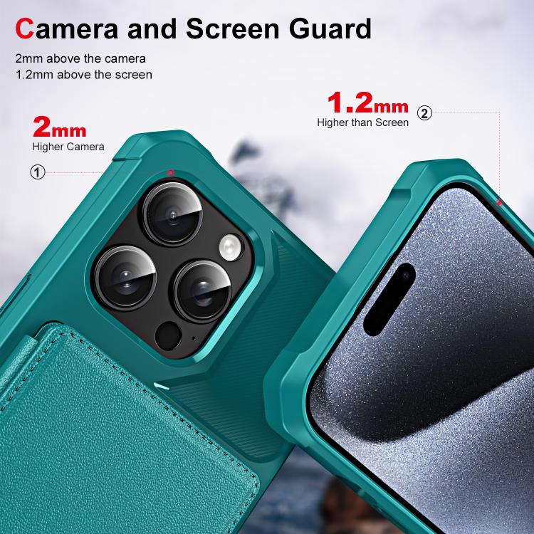 For iPhone 14 Pro Max Horizontal Flip Card Bag Holder Leather Phone Case