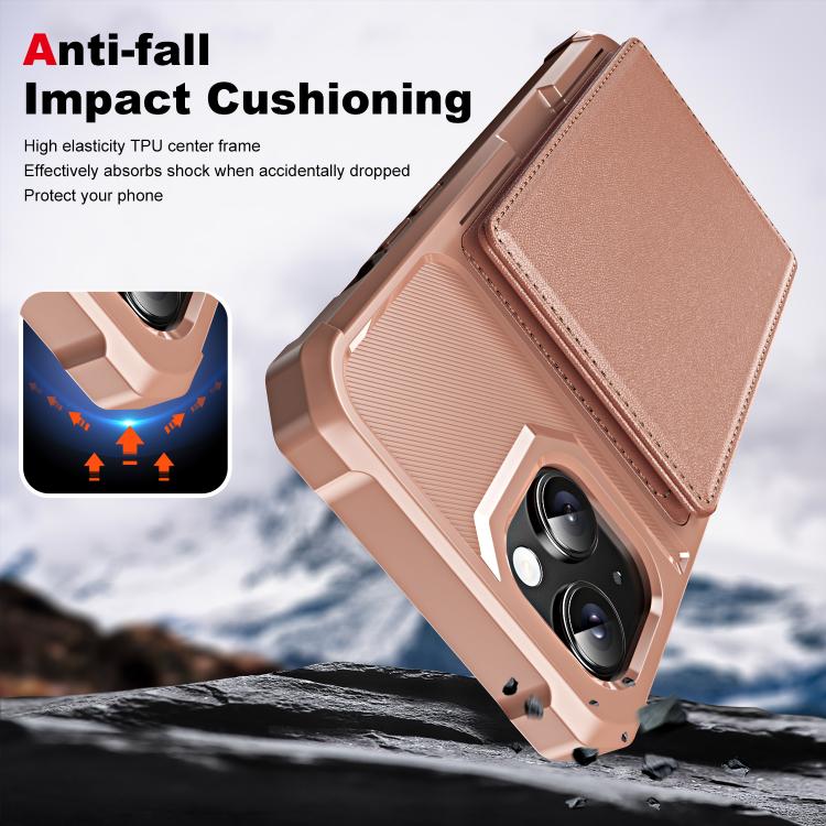 For iPhone 15 Plus Horizontal Flip Card Bag Holder Leather Phone Case