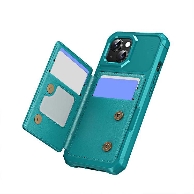 For iPhone 15 Plus Horizontal Flip Card Bag Holder Leather Phone Case
