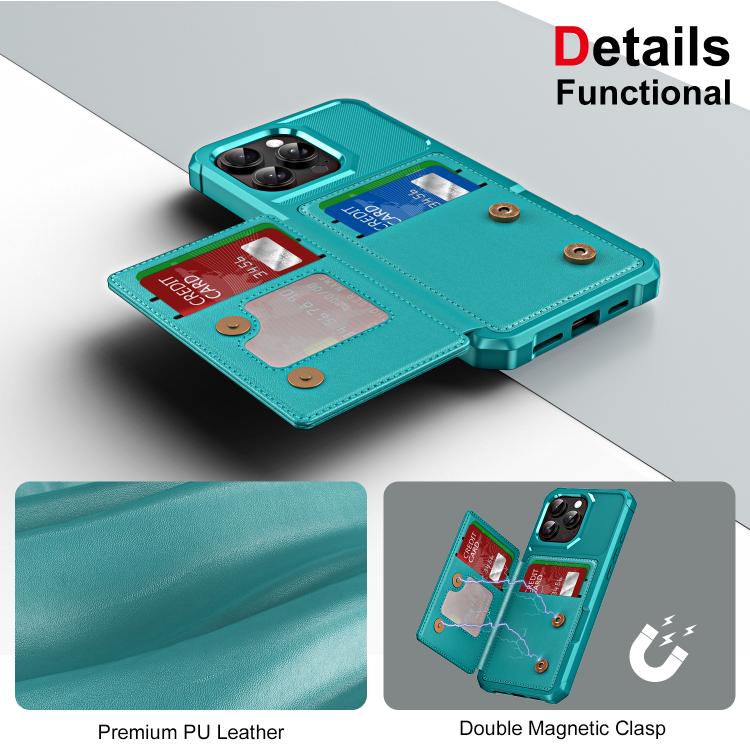 For iPhone 16 Pro Horizontal Flip Card Bag Holder Leather Phone Case
