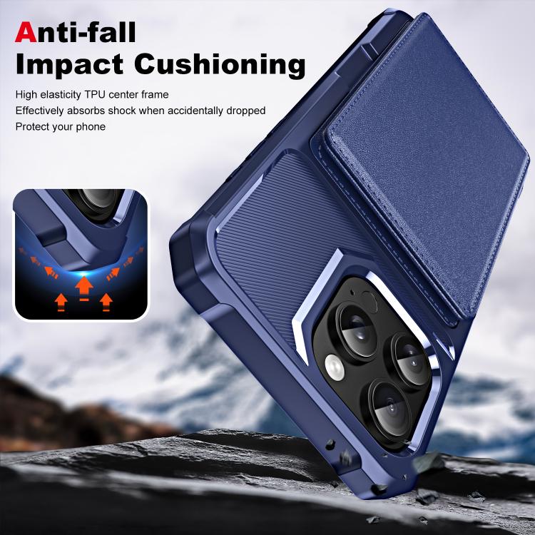 For iPhone 16 Pro Horizontal Flip Card Bag Holder Leather Phone Case