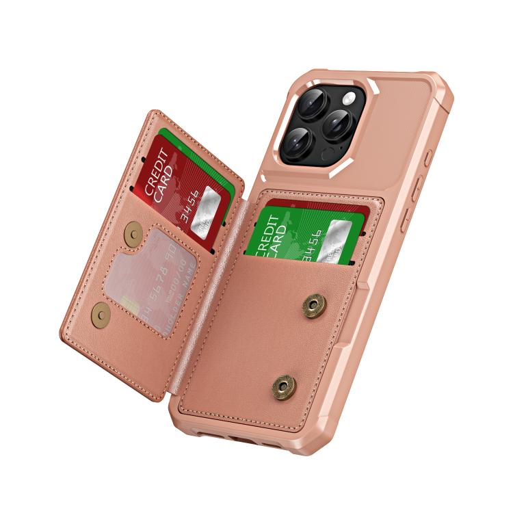 For iPhone 16 Pro Max Horizontal Flip Card Bag Holder Leather Phone Case