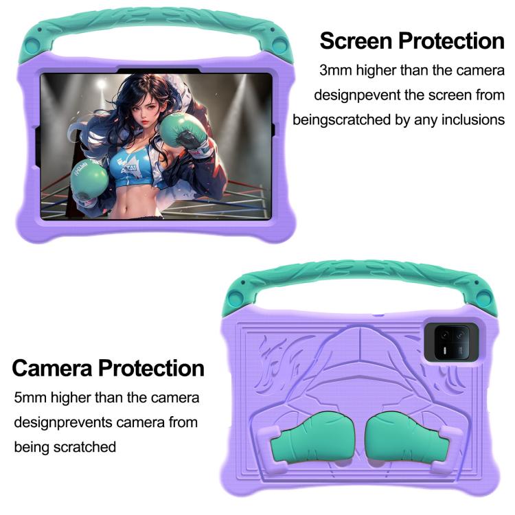 For Samsung Galaxy Tab S9 Boxing Series Kickstand EVA Shockproof Tablet Case with Shoulder Strap