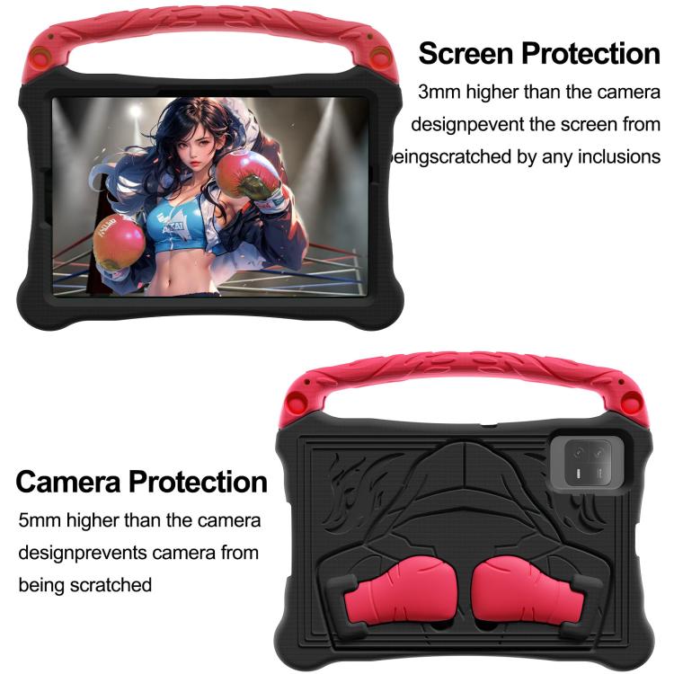 For Samsung Galaxy Tab S10 Lite / S10 FE Boxing Series Kickstand EVA Shockproof Tablet Case with Shoulder Strap