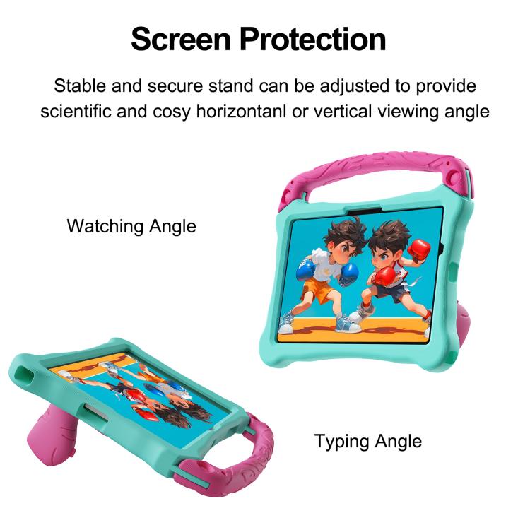 For Samsung Galaxy Tab A11+ / A9+ Boxing Series Kickstand EVA Shockproof Tablet Case with Shoulder Strap