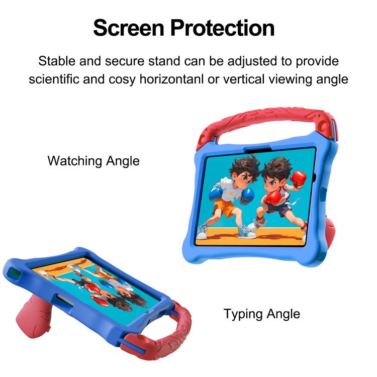 For Samsung Galaxy Tab A11+ / A9+ Boxing Series Kickstand EVA Shockproof Tablet Case with Shoulder Strap