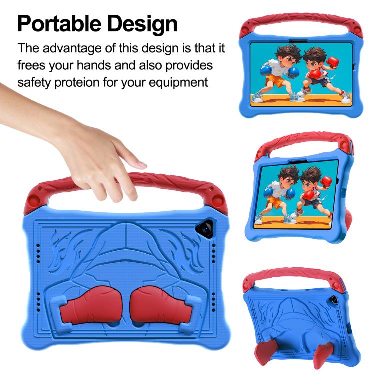 For Samsung Galaxy Tab A11+ / A9+ Boxing Series Kickstand EVA Shockproof Tablet Case with Shoulder Strap