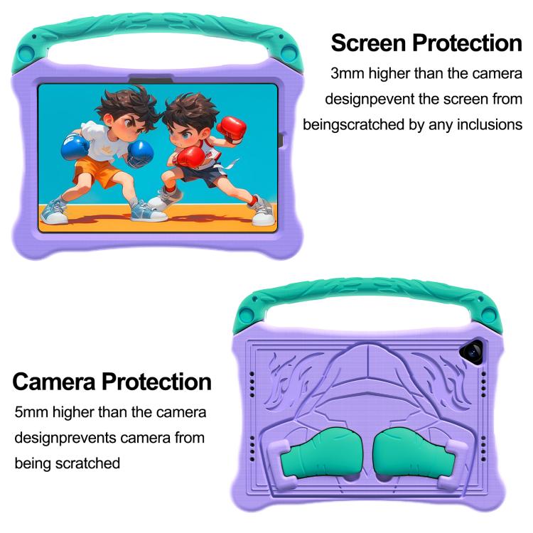 For Samsung Galaxy Tab A11+ / A9+ Boxing Series Kickstand EVA Shockproof Tablet Case with Shoulder Strap