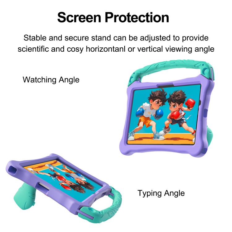 For Samsung Galaxy Tab A11+ / A9+ Boxing Series Kickstand EVA Shockproof Tablet Case with Shoulder Strap