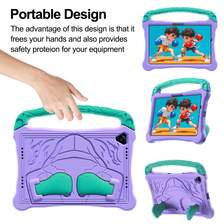 For Samsung Galaxy Tab A11+ / A9+ Boxing Series Kickstand EVA Shockproof Tablet Case with Shoulder Strap