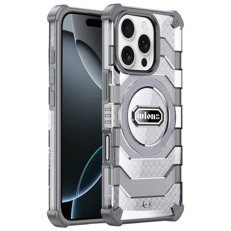 For iPhone 16 Pro Max wlons Explorer Series PC Hybrid TPU MagSafe Magnetic Case