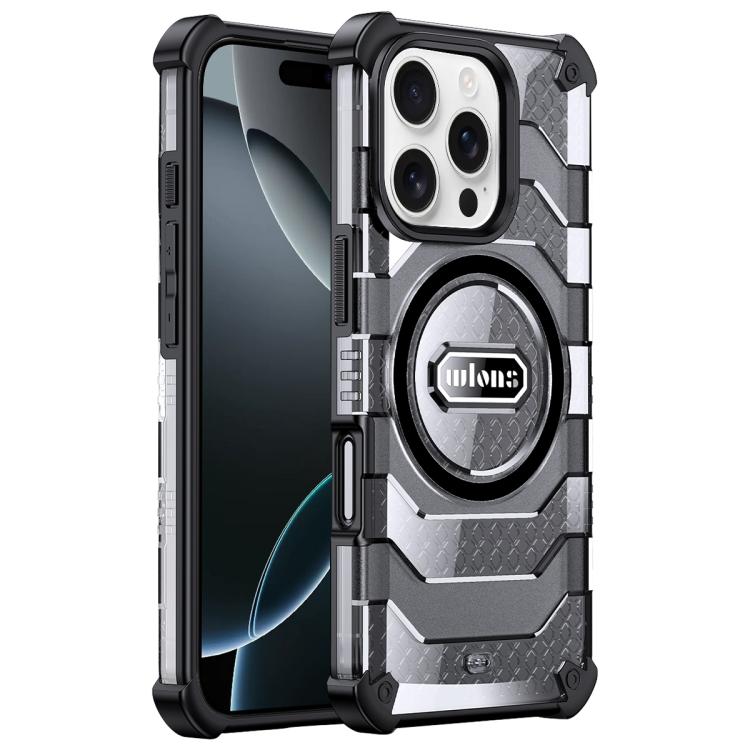 For iPhone 16 Pro wlons Explorer Series PC Hybrid TPU MagSafe Magnetic Case
