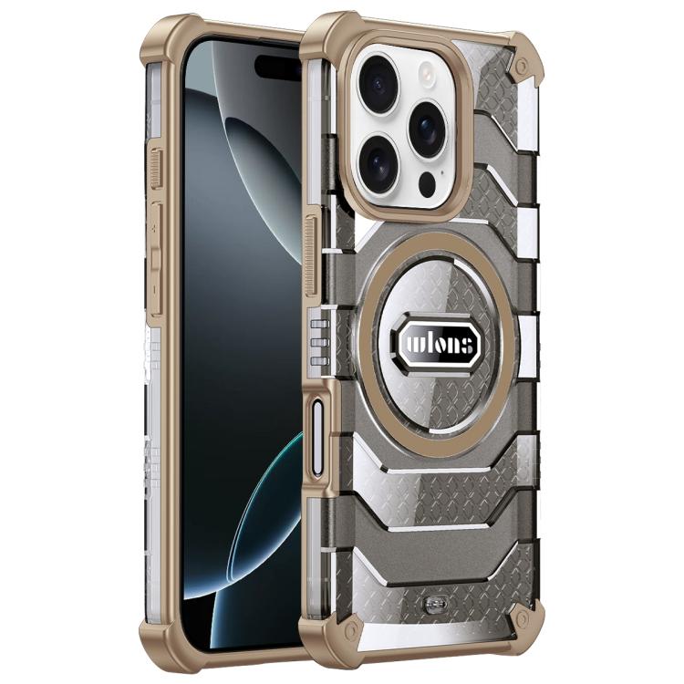 For iPhone 16 Pro wlons Explorer Series PC Hybrid TPU MagSafe Magnetic Case