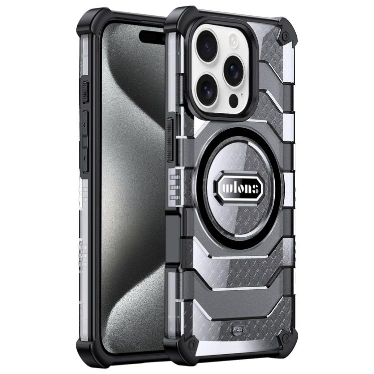 For iPhone 15 Pro Max wlons Explorer Series PC Hybrid TPU MagSafe Magnetic Case