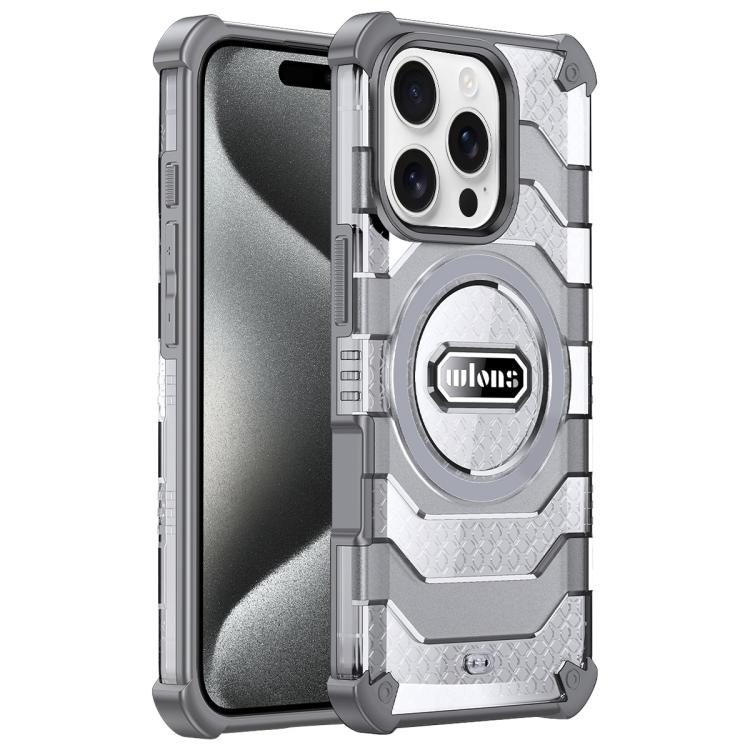 For iPhone 15 Pro wlons Explorer Series PC Hybrid TPU MagSafe Magnetic Case
